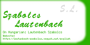 szabolcs lautenbach business card